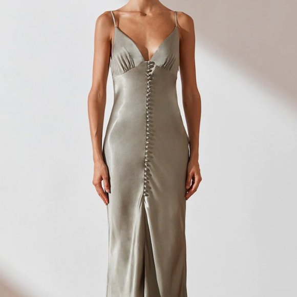 Shona Joy Dresses & Skirts - Shona Joy La Lune Bias Slip Dress Sage Size 2